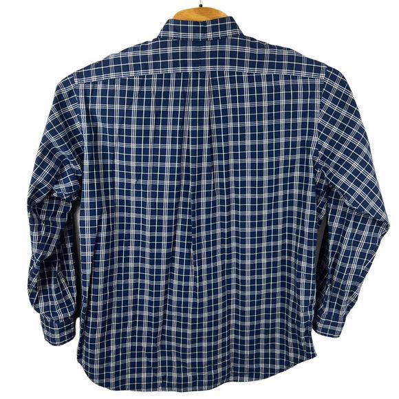 Polo Ralph Lauren Whitfield Blue Plaid Flap Pocket Long Sleeve Button Up Shirt L - Picture 3 of 4